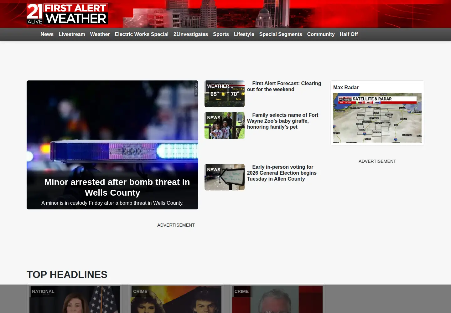 Screenshot of wpta21.com