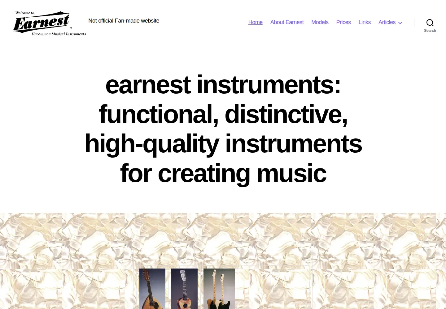 Screenshot of earnestinstruments.com