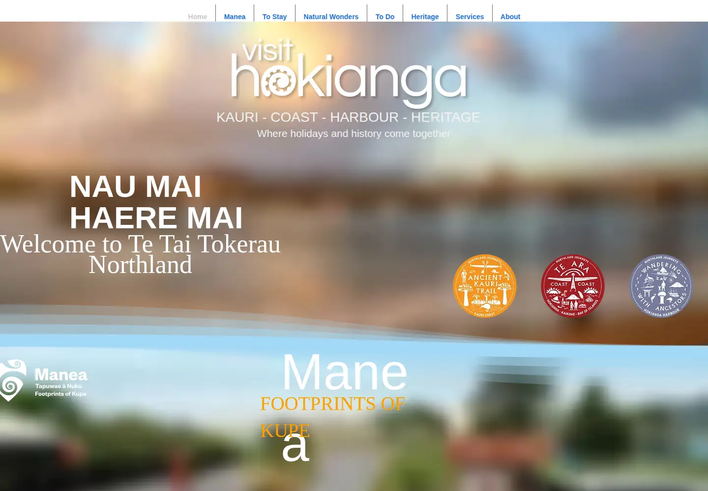 Screenshot of hokiangatourism.org.nz