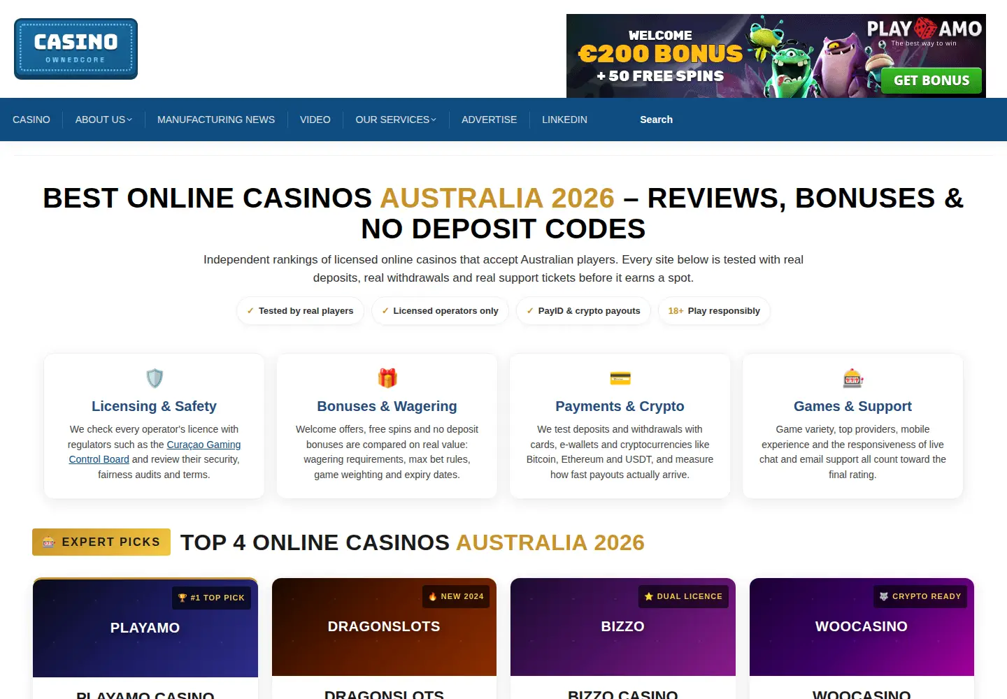 Screenshot of aumanufacturing.com.au