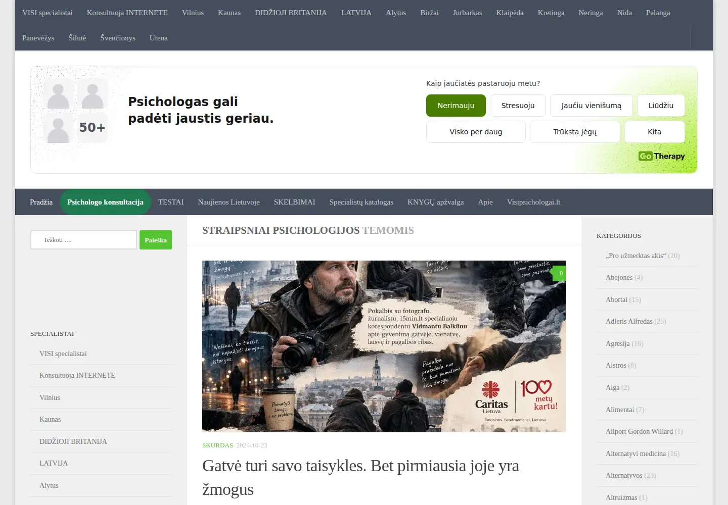 Screenshot of psichika.eu