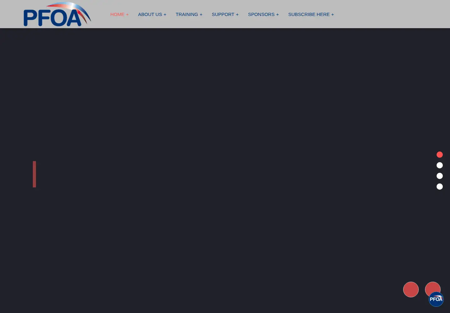 Captured homepage of pfoa.co.uk in the current scan