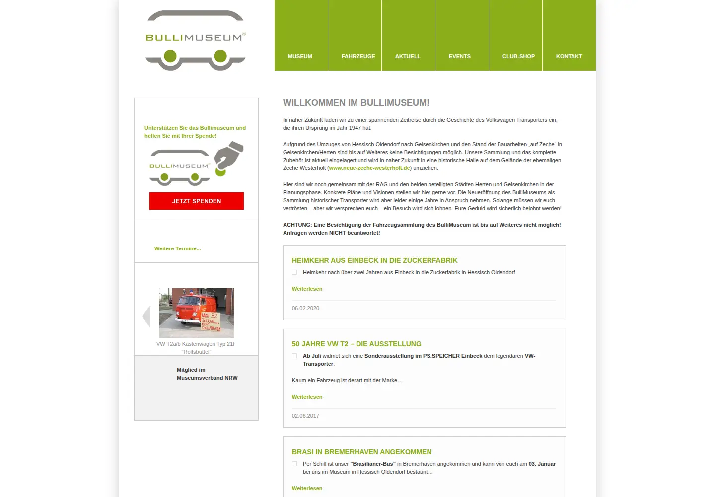 Screenshot of bullimuseum.eu