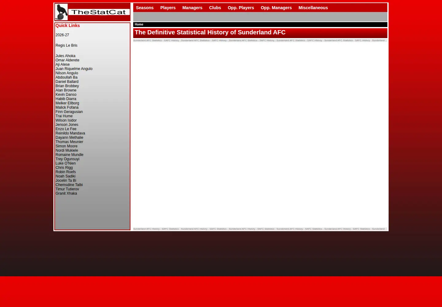Captured homepage of thestatcat.co.uk in the current scan