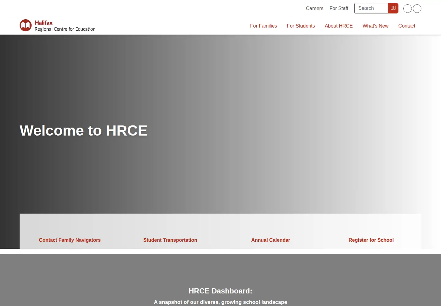 Captured homepage of hrsb.ca in the current scan