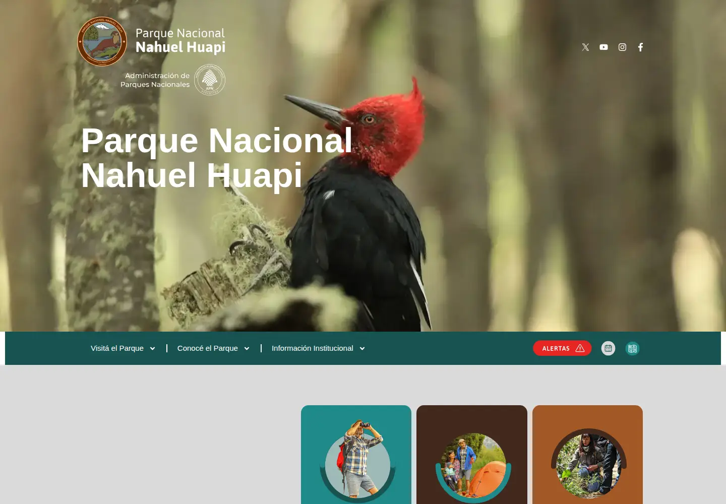 Screenshot of nahuelhuapi.gov.ar