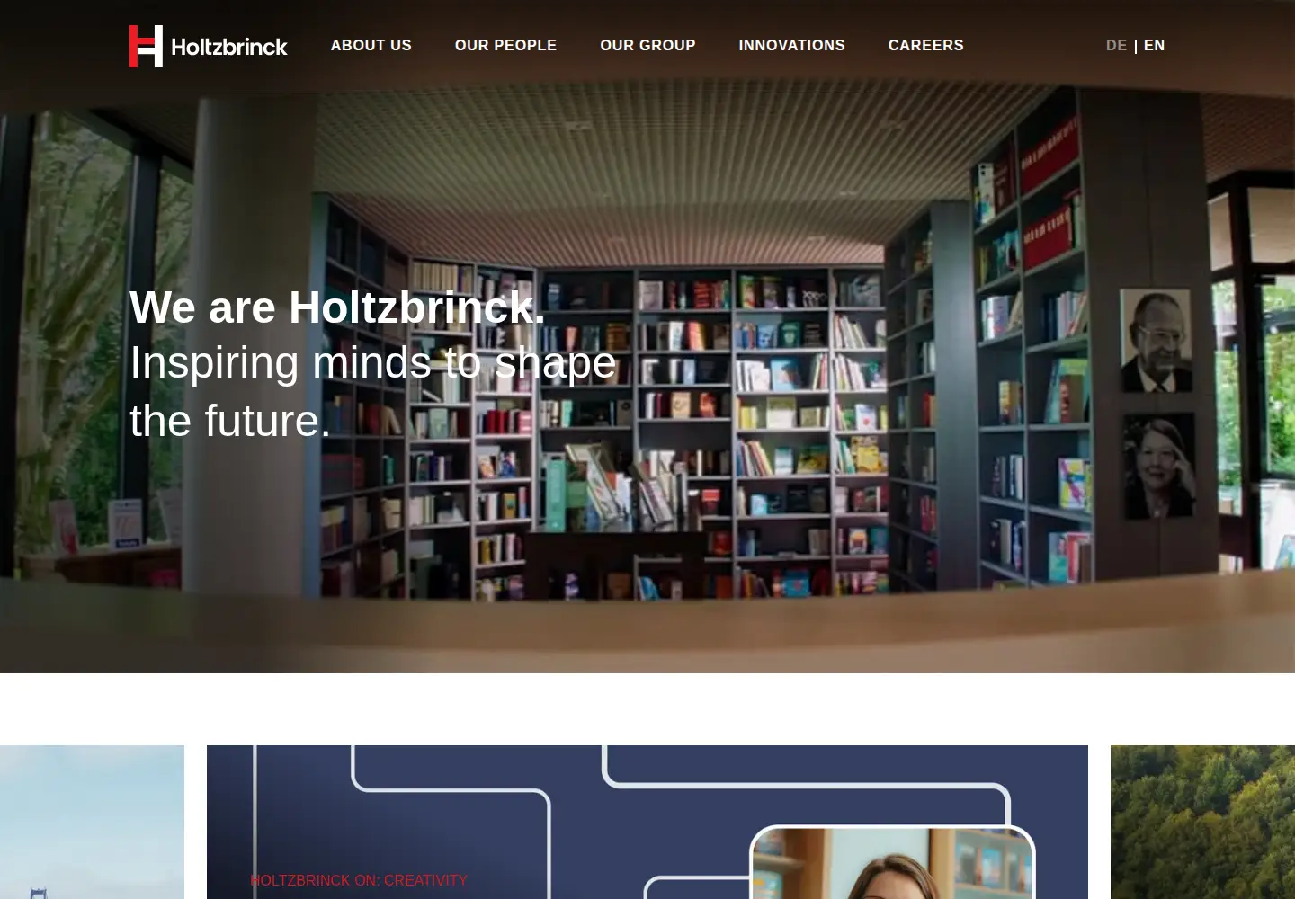 Screenshot of holtzbrinck.com