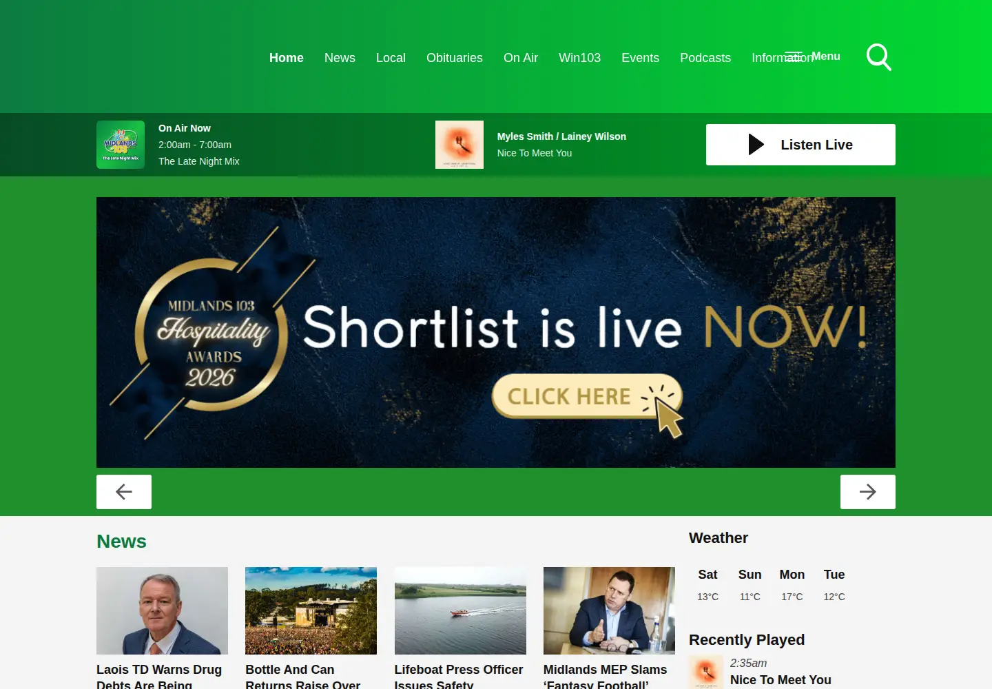 Screenshot of midlands103.com