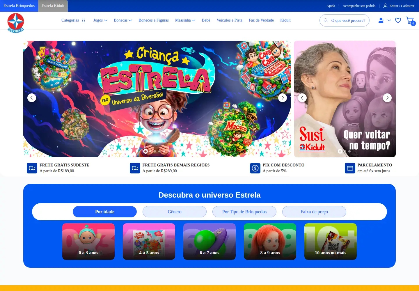 Screenshot of estrela.com.br