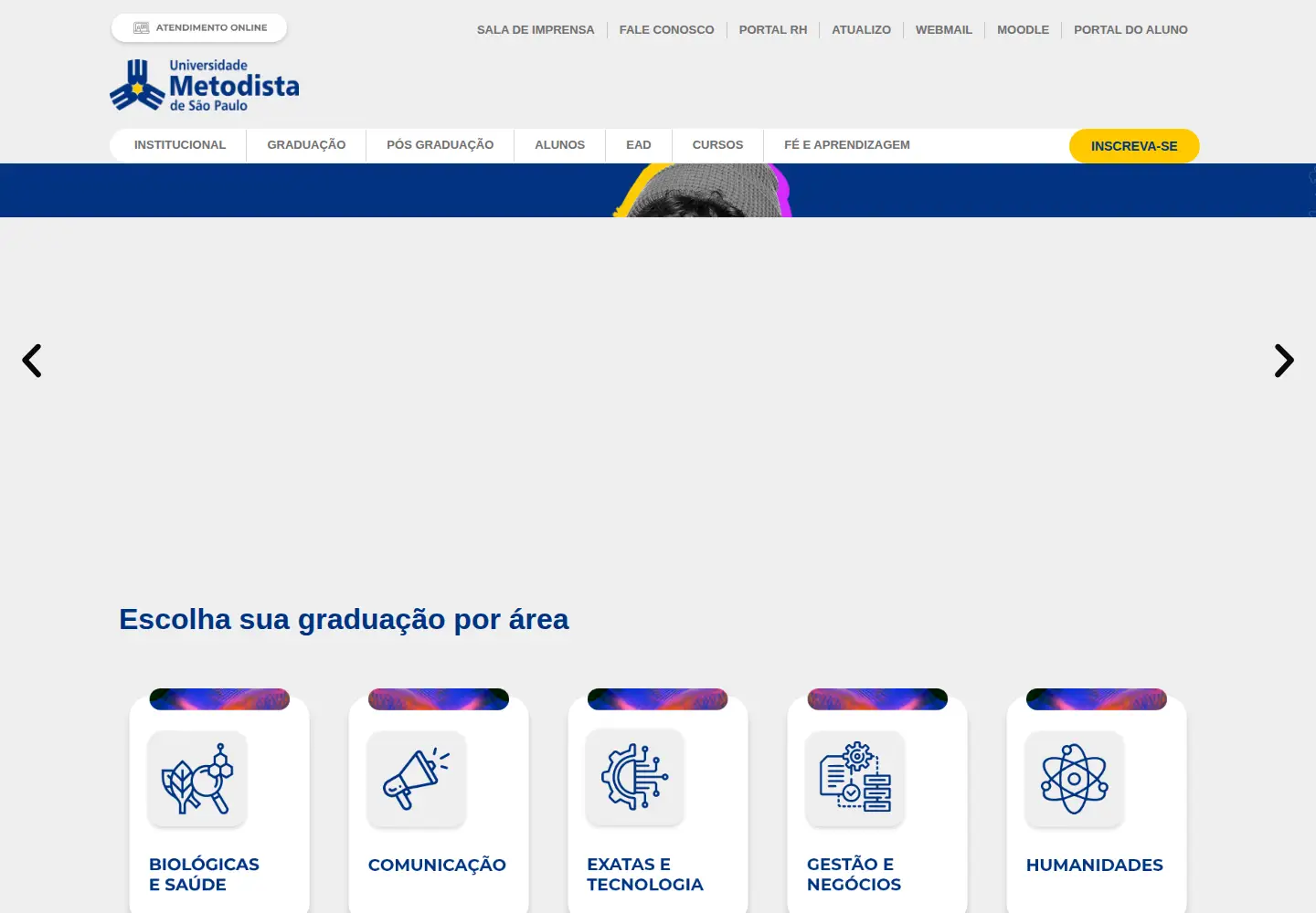 Screenshot of metodista.br