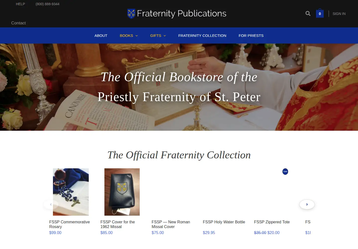 Captured homepage of fraternitypublications.com in the current scan