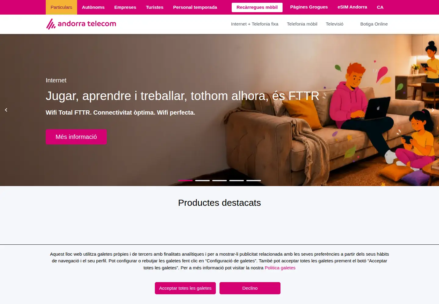 Screenshot of andorratelecom.ad