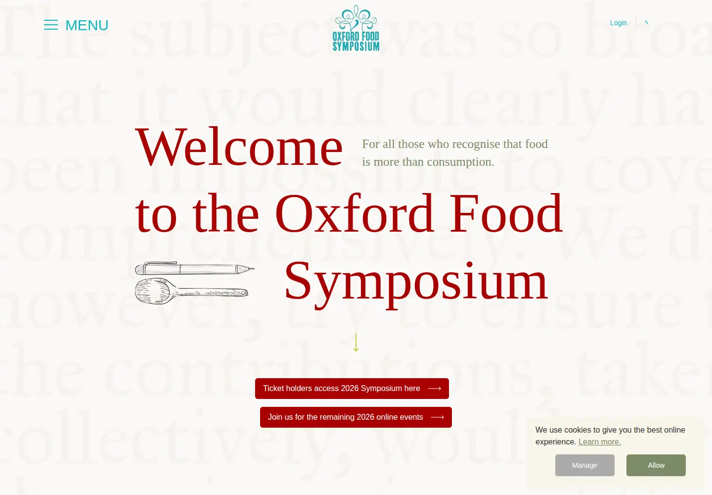 Screenshot of oxfordsymposium.org.uk