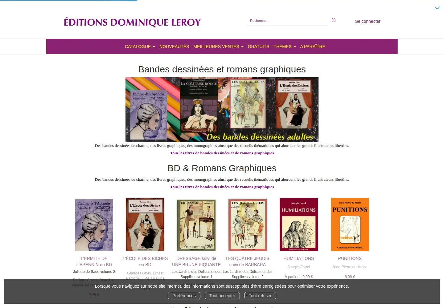 Captured homepage of dominiqueleroy.fr in the current scan