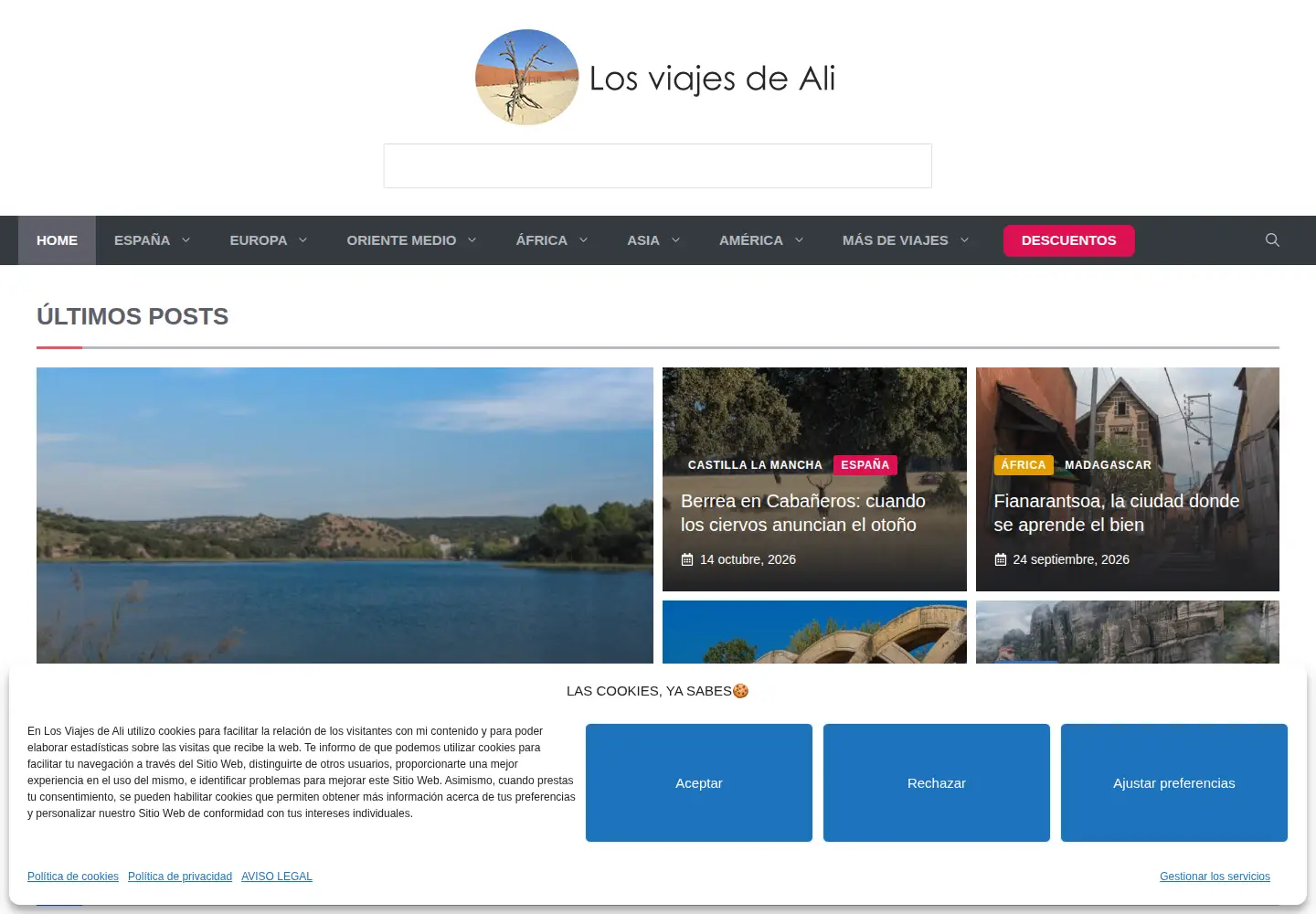 Screenshot of losviajesdeali.com