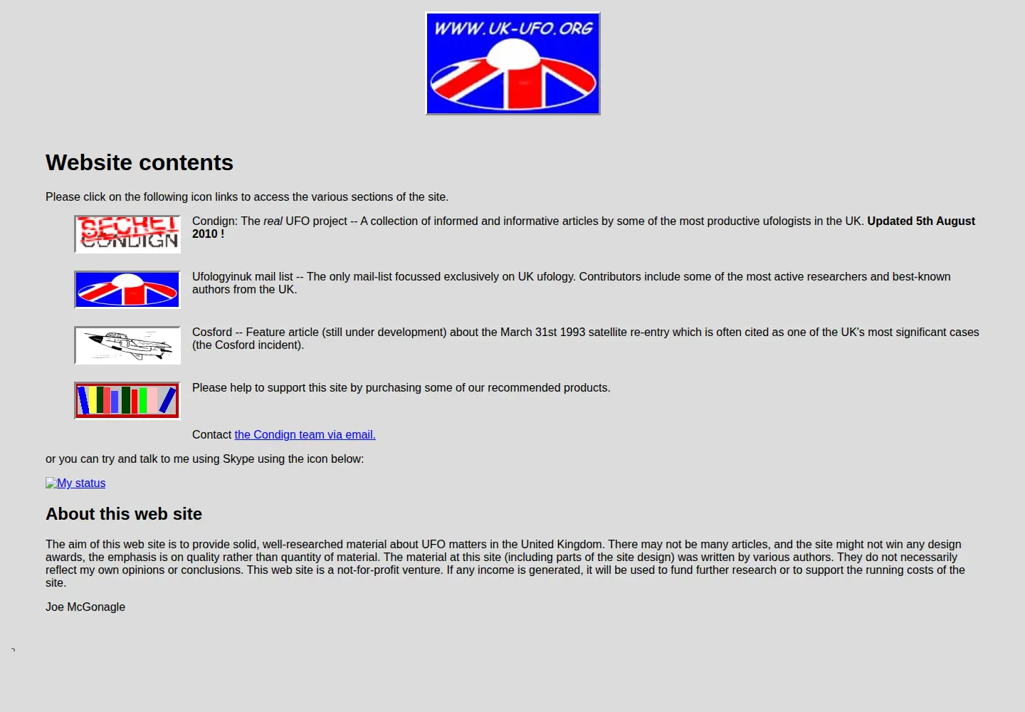 Screenshot of uk-ufo.org