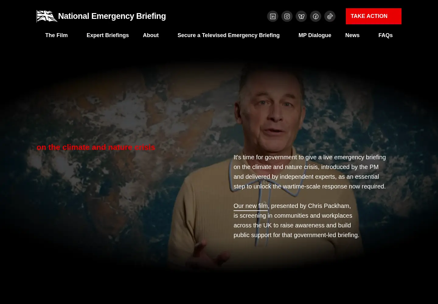 Screenshot of nebriefing.org