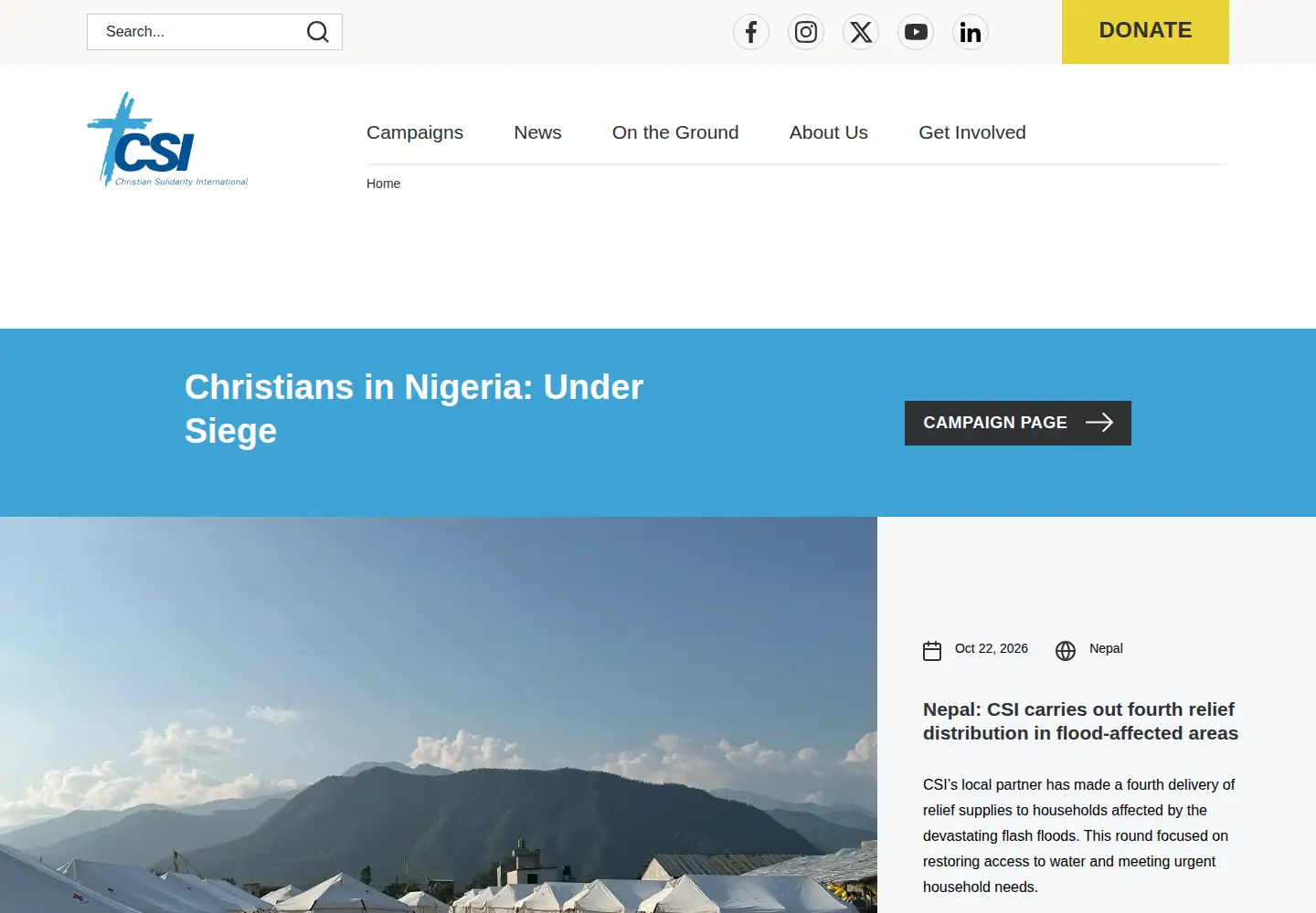 Screenshot of csi-int.org