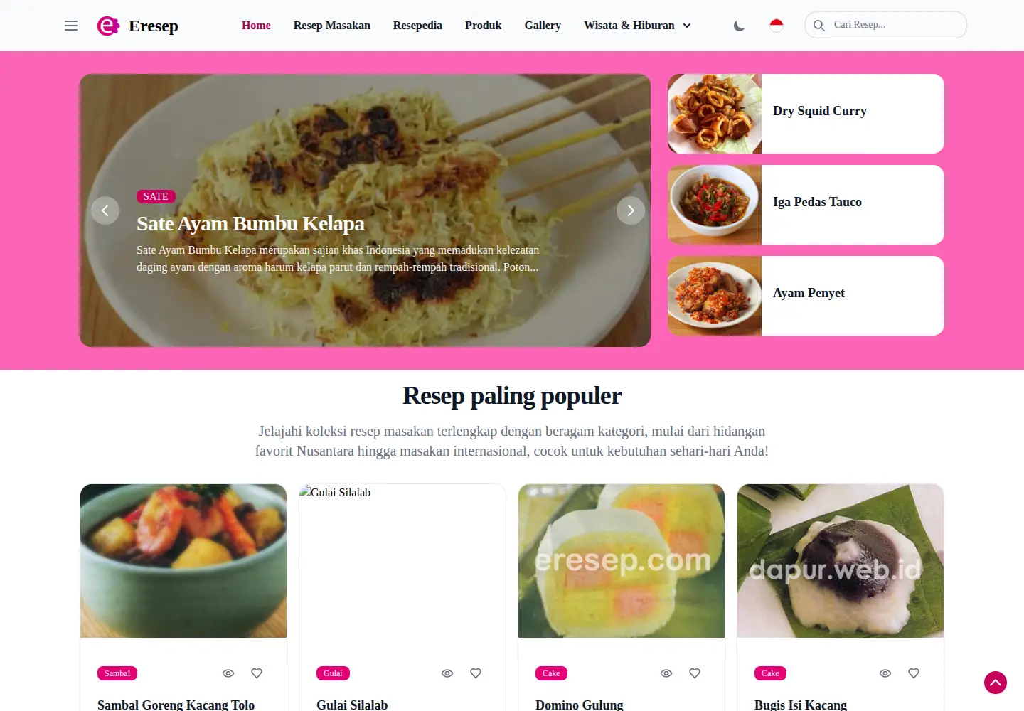 Screenshot of eresep.com