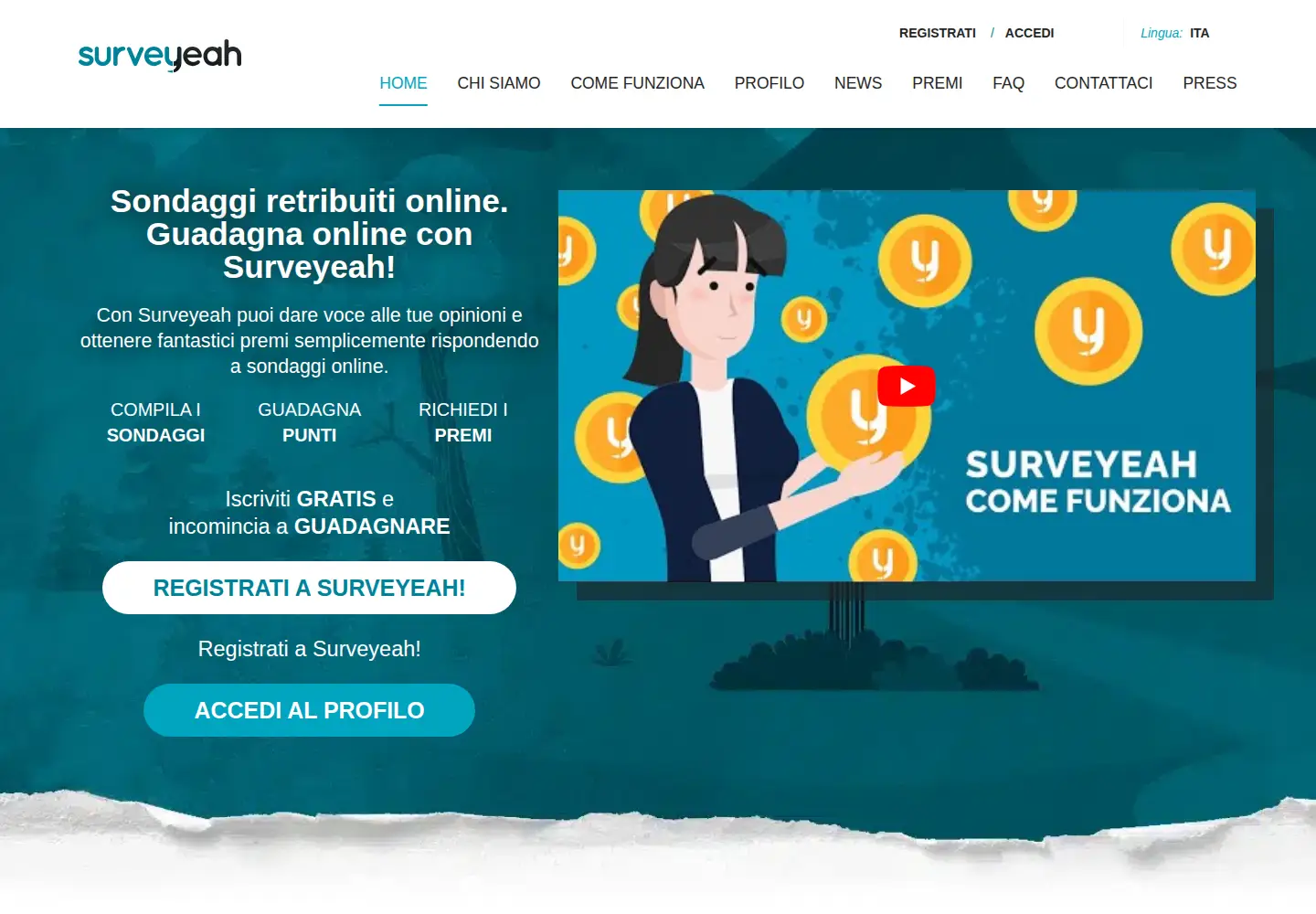 Screenshot of surveyeah.com