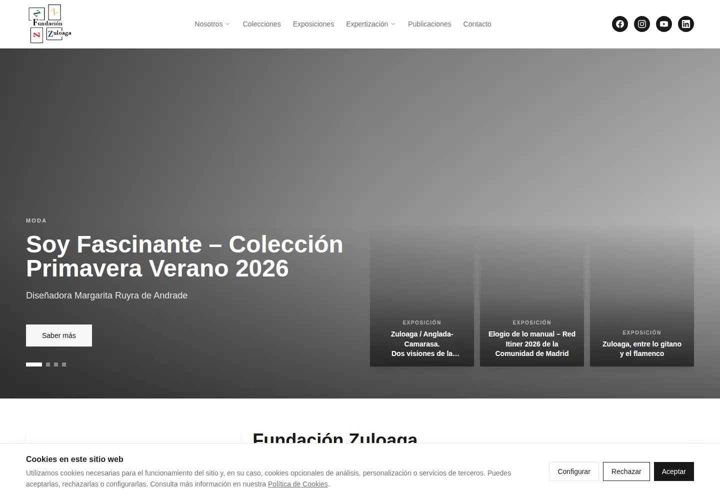 Screenshot of fundacionzuloaga.com