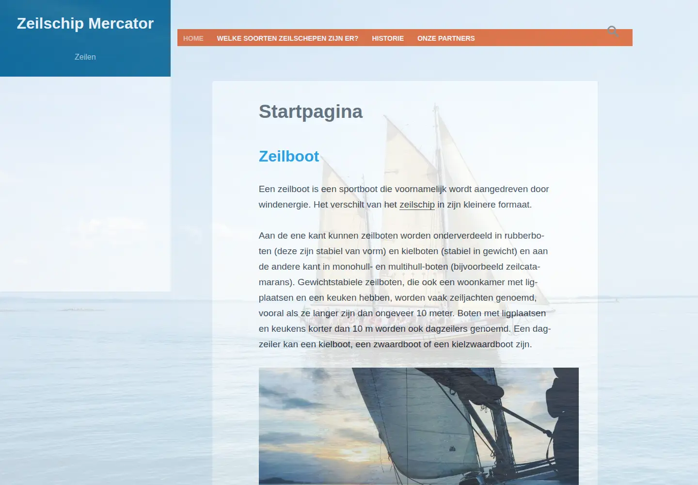 Screenshot of zeilschip-mercator.be