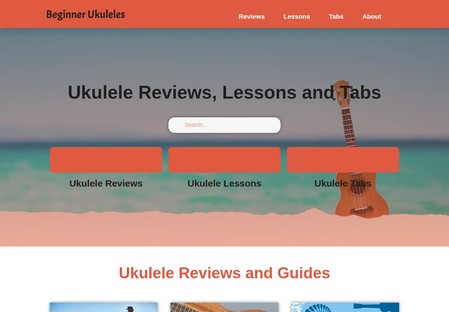 Captured homepage of easyukulele.com in the current scan