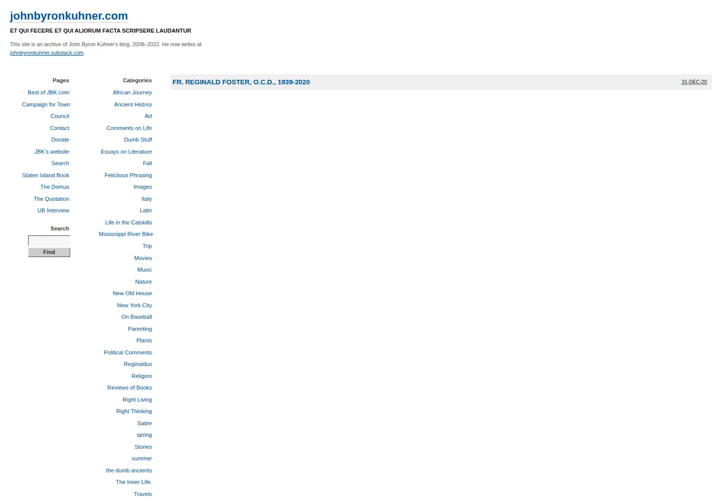 Screenshot of johnbyronkuhner.com