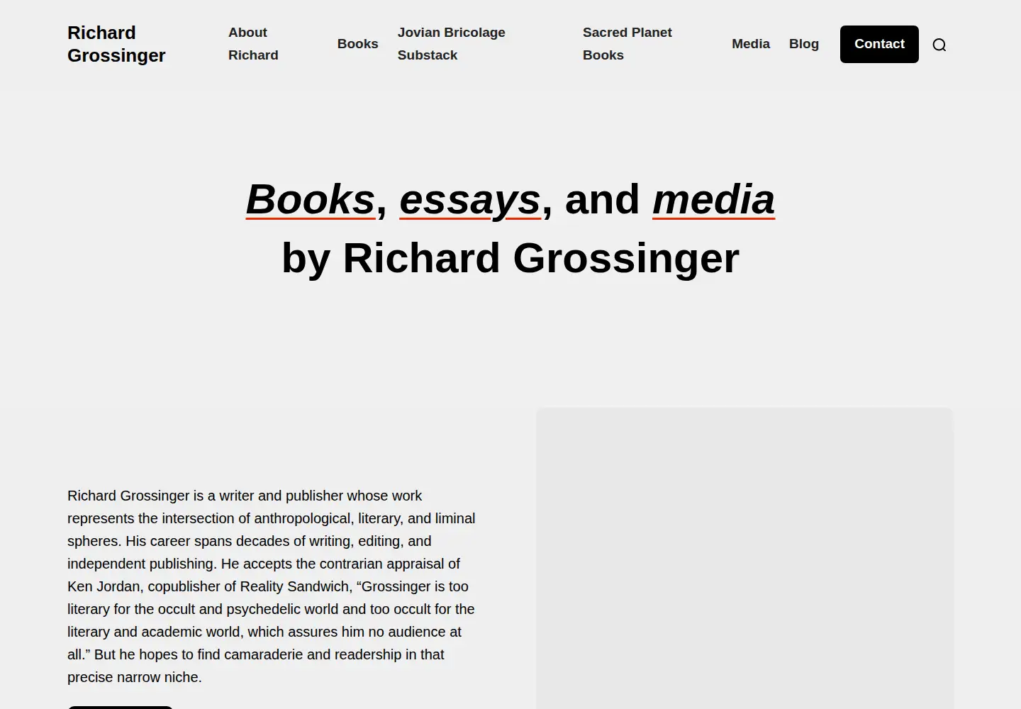 Screenshot of richardgrossinger.com