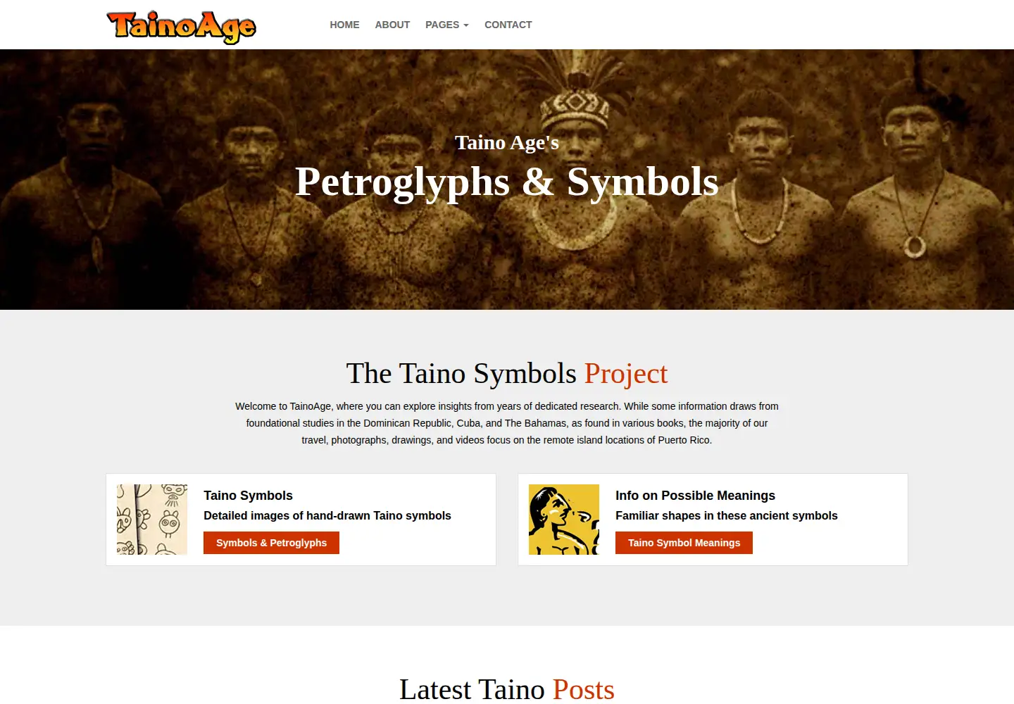 Screenshot of tainoage.com
