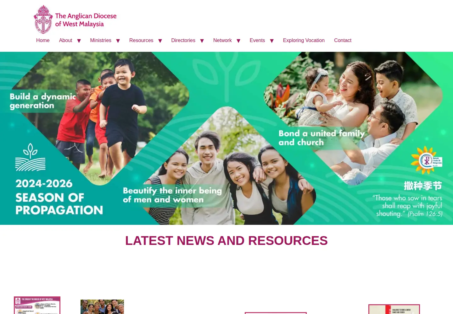 Captured homepage of anglicanwestmalaysia.org.my in the current scan