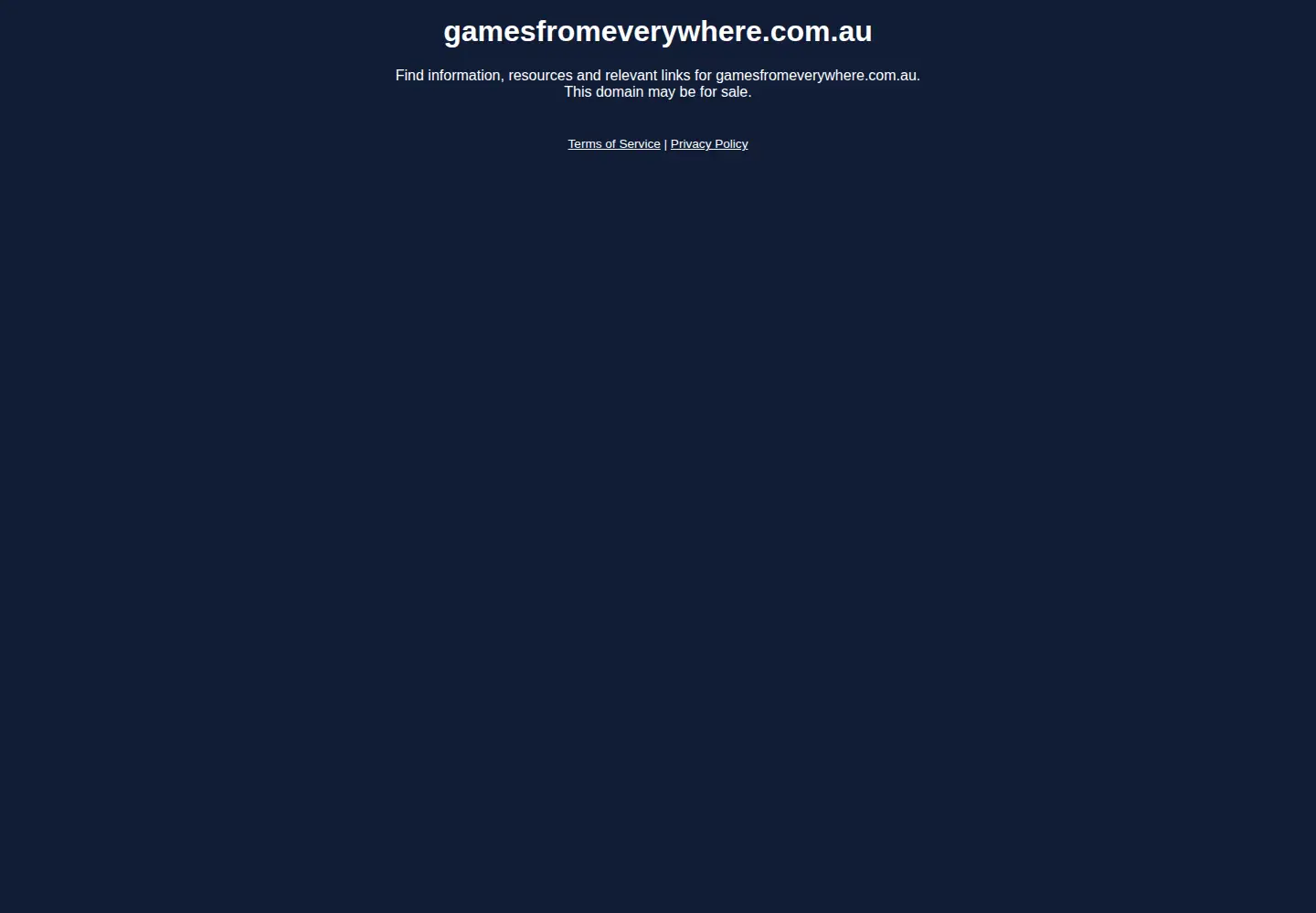 Screenshot of gamesfromeverywhere.com.au