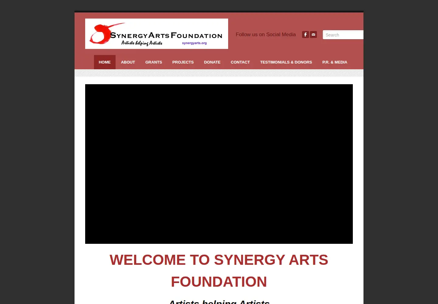 Screenshot of synergyarts.org
