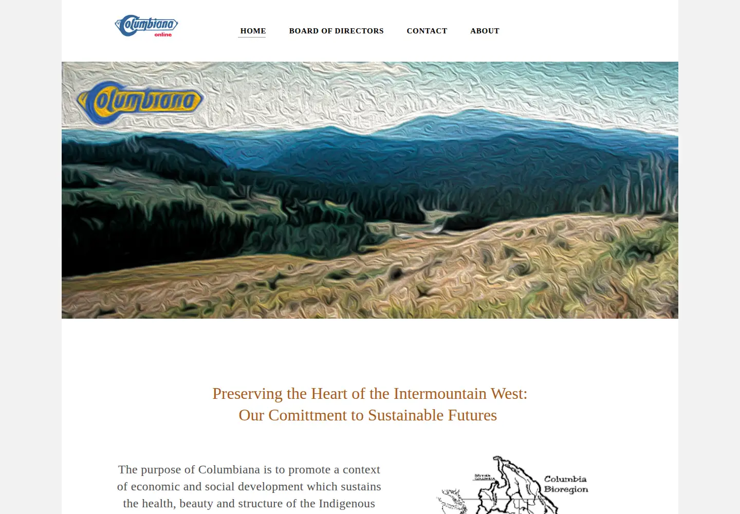 Screenshot of columbiana.org