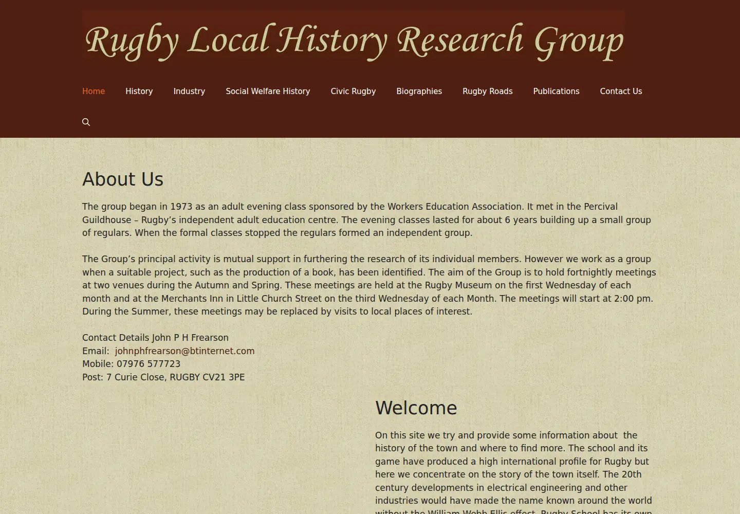 Screenshot of rugby-local-history.org