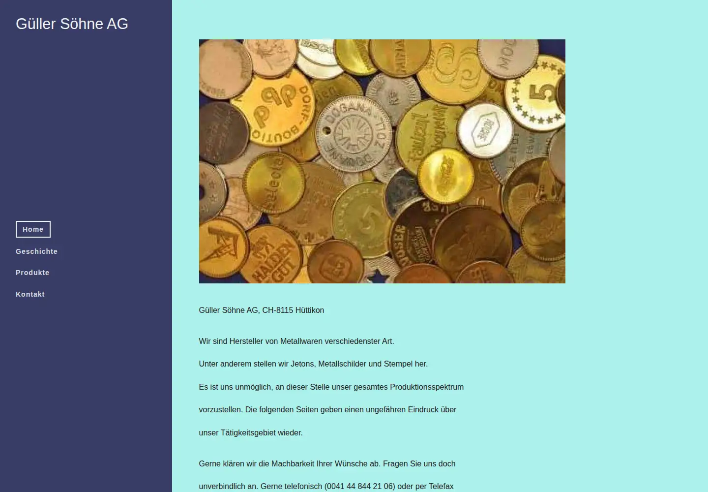Screenshot of guellersoehne.ch