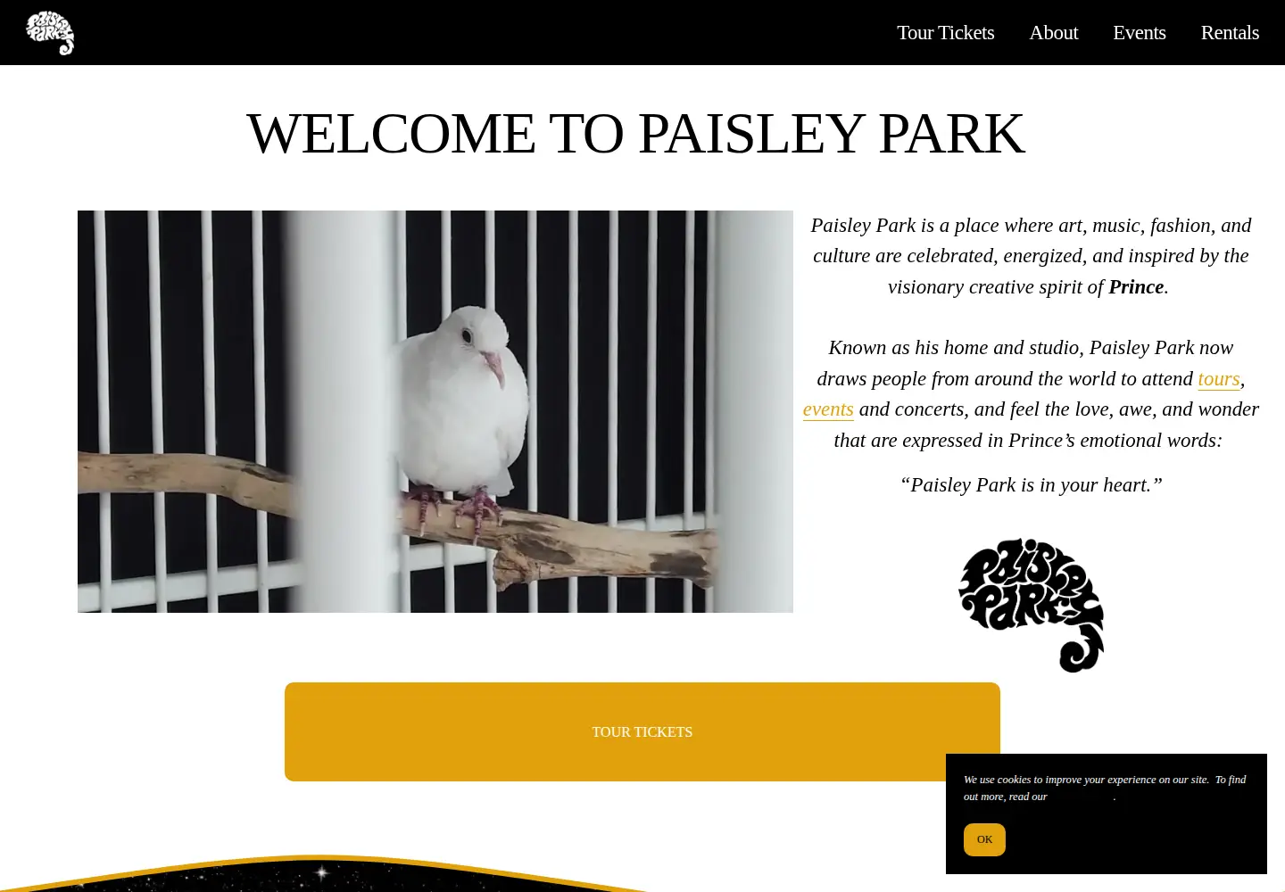 Screenshot of paisleyparkstudios.com