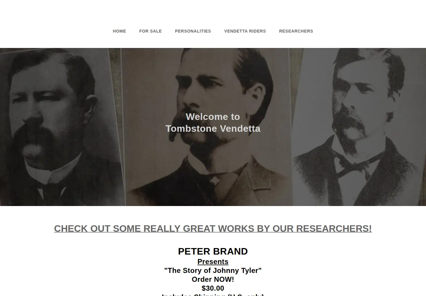 Screenshot of tombstonevendetta.com