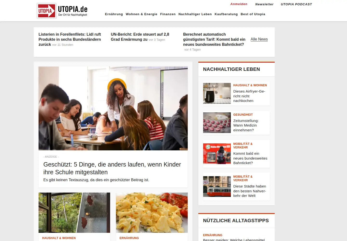 Screenshot of utopia.org