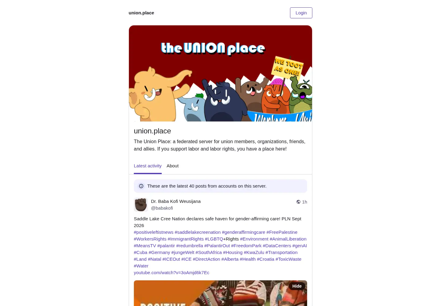 Screenshot of union.place