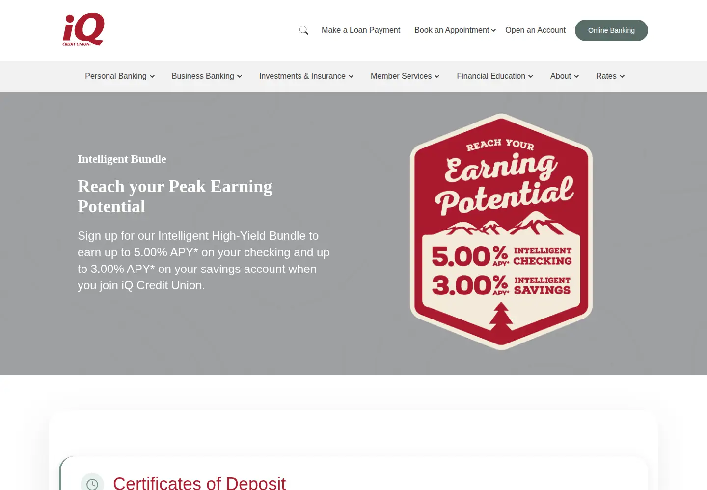 Screenshot of iqcu.com