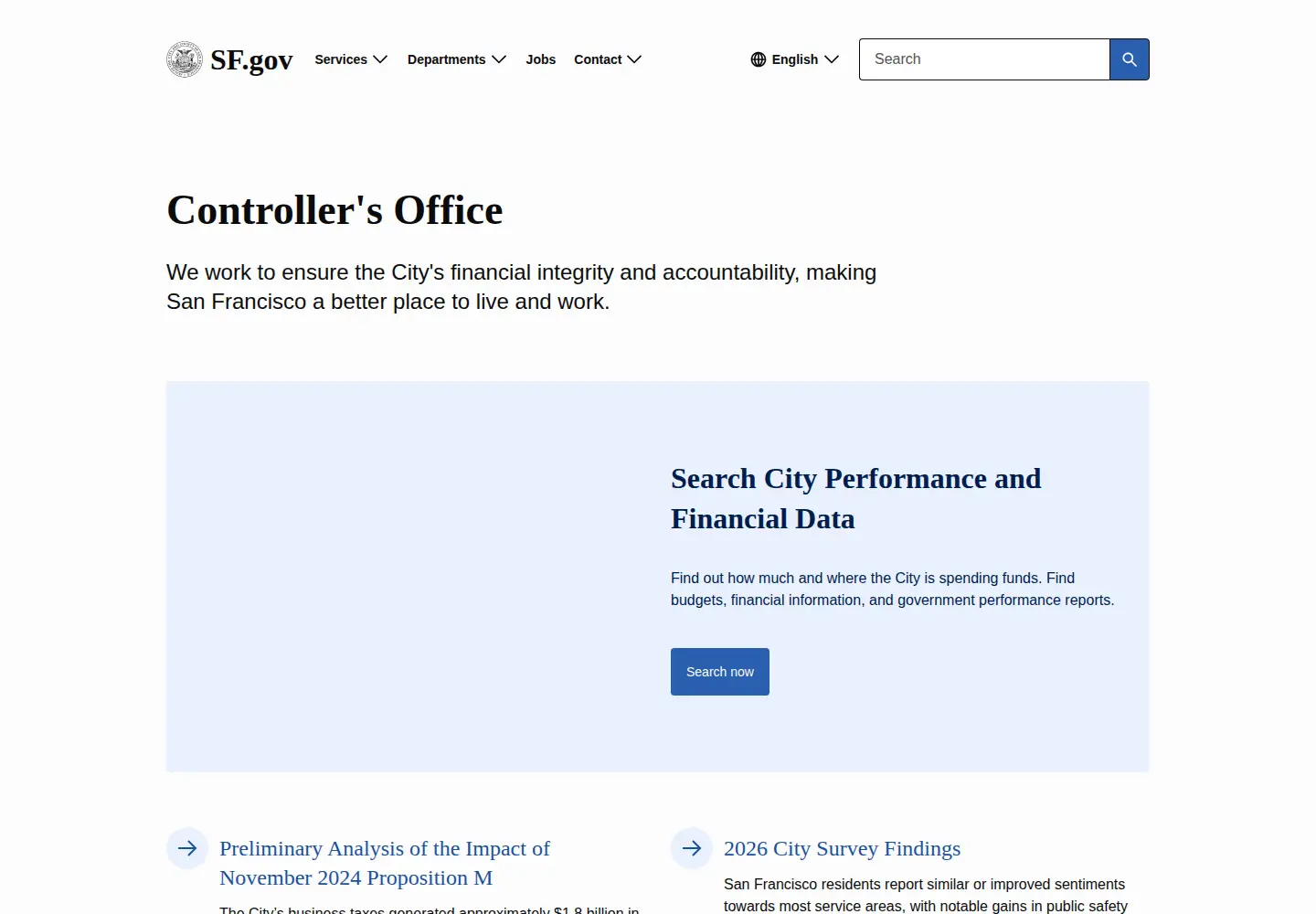Captured homepage of sfcontroller.org in the current scan
