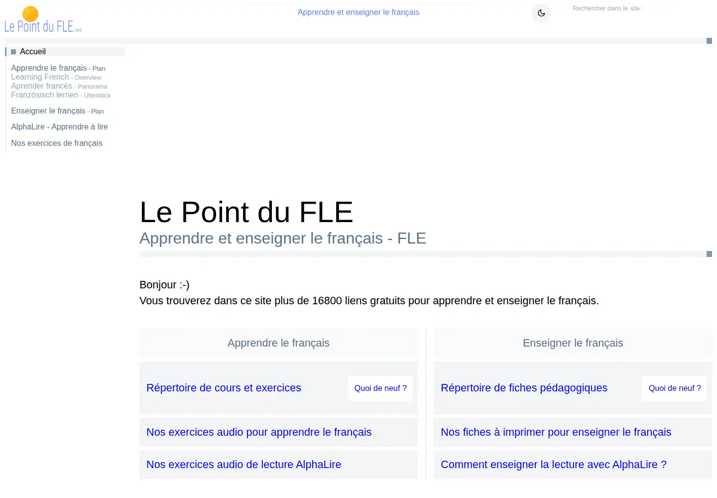 Screenshot of lepointdufle.net