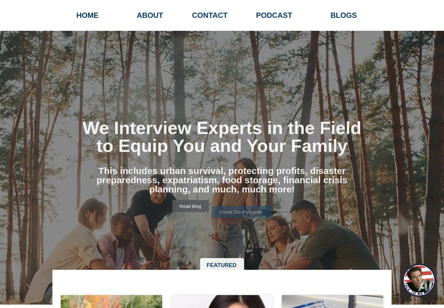 Captured homepage of holisticsurvival.com in the current scan