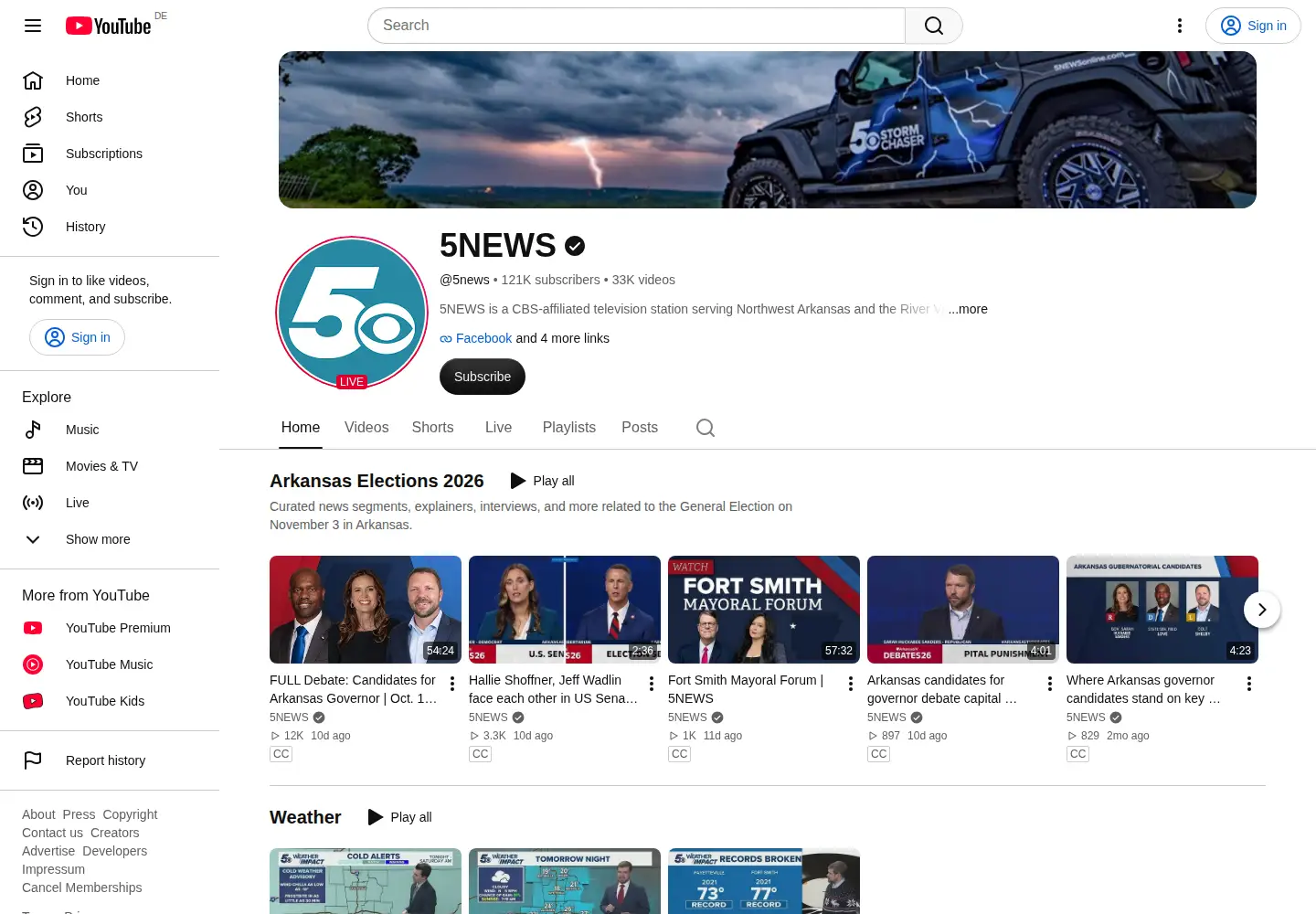 Captured homepage of kfsm.com in the current scan