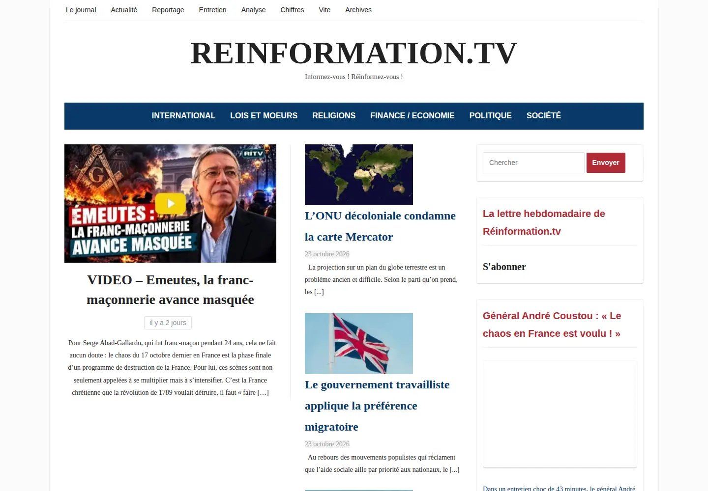 Screenshot of reinformation.tv