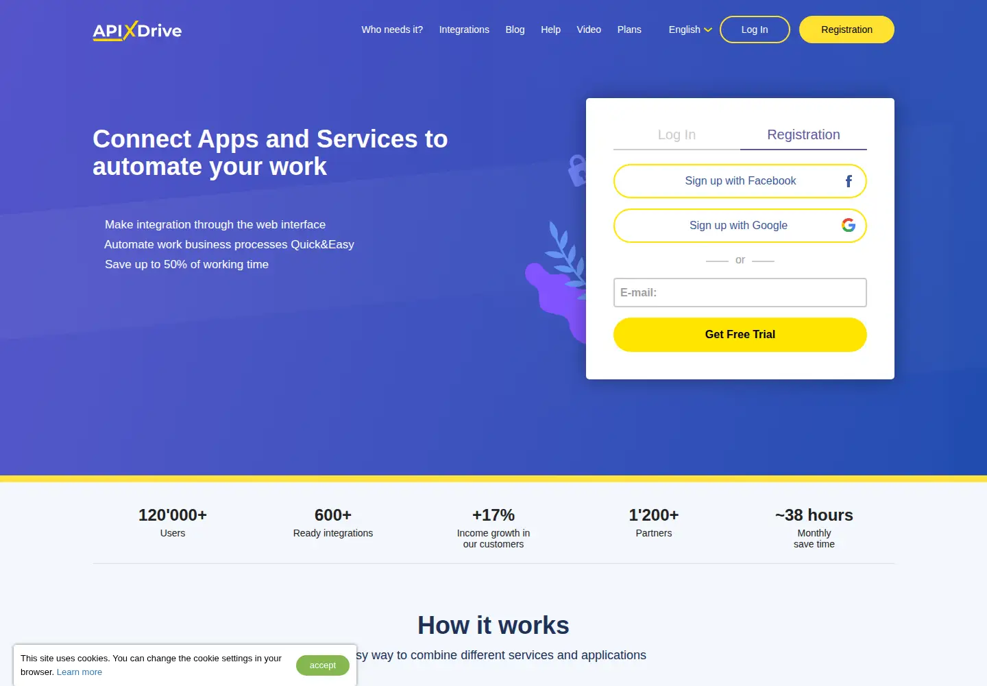 Screenshot of apix-drive.com