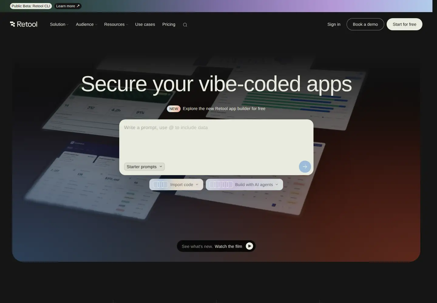 Screenshot of retool.com