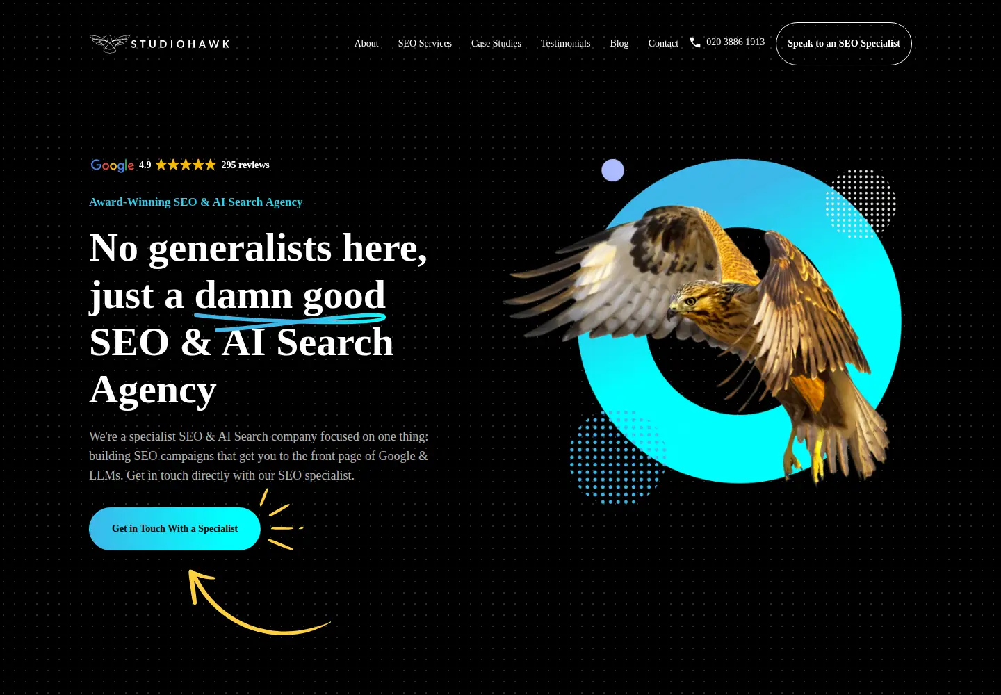 Screenshot of studiohawk.co.uk