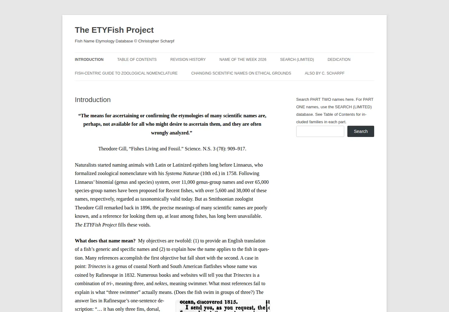 Screenshot of etyfish.org